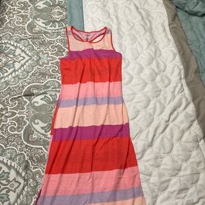 Large girls multi colored swimsuit cover up dress